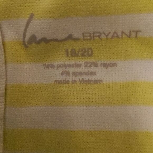 Lane Bryant Yellow Short Sleeve Top LIKE NEW - Picture 5 of 9